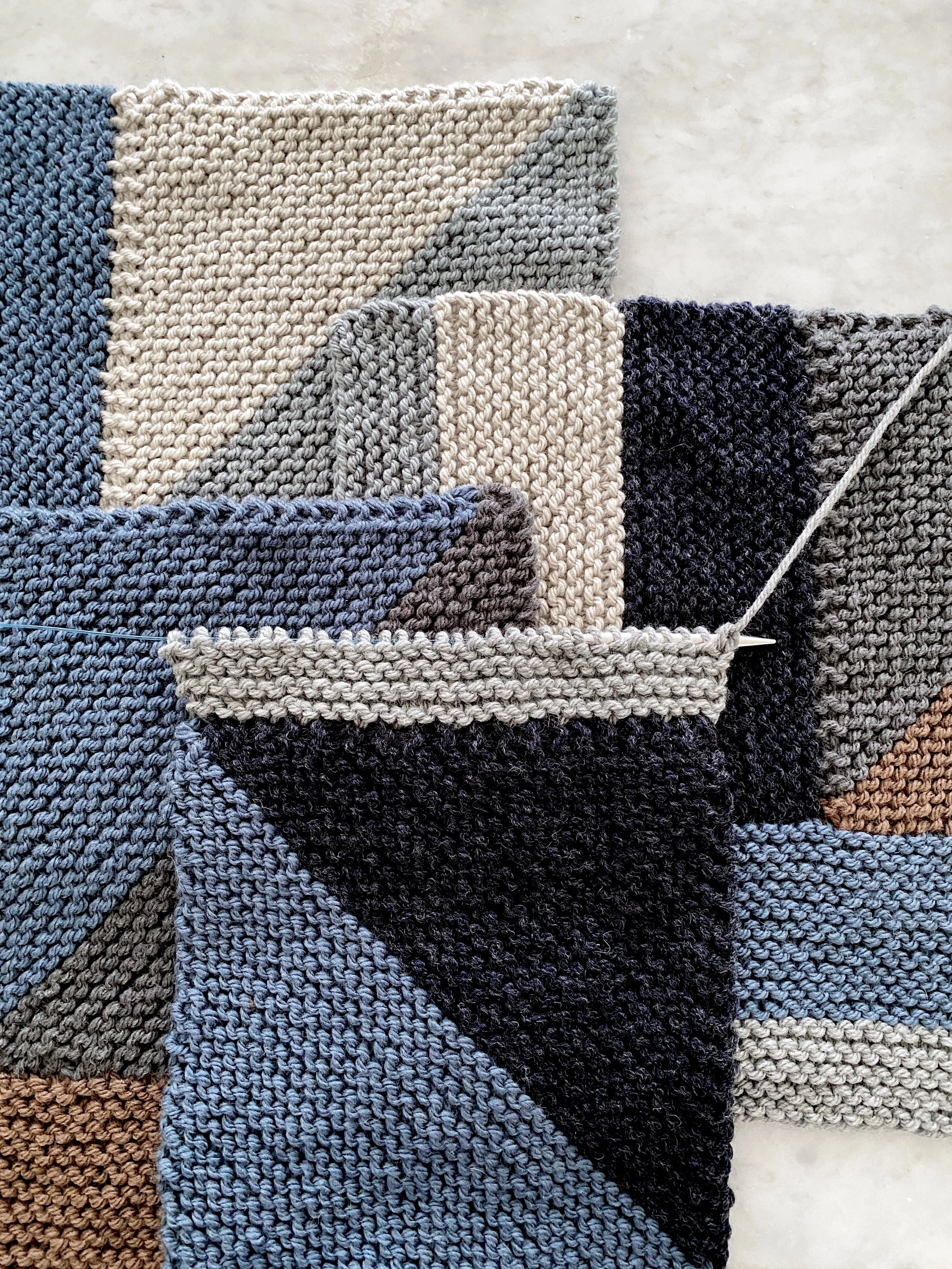 MODular Knit Quilt FREE Knitting Pattern — Two of Wands